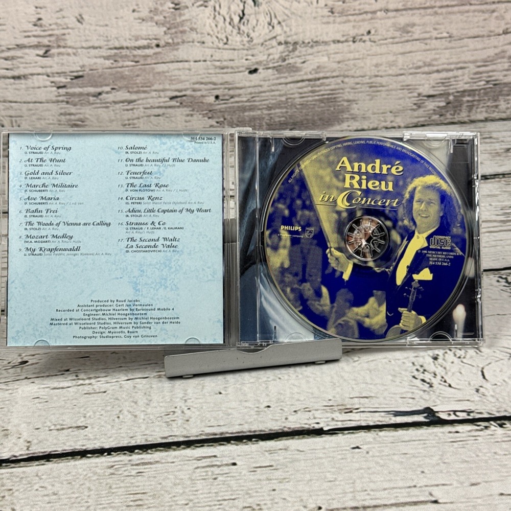 André Rieu – In Concert (CD, 1996) Philips Classical Music Album - Picture 4 of 4